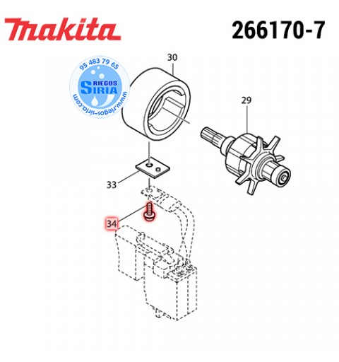 Tornillo ST3x8 para 6918DW Original Makita 266170-7 266170-7