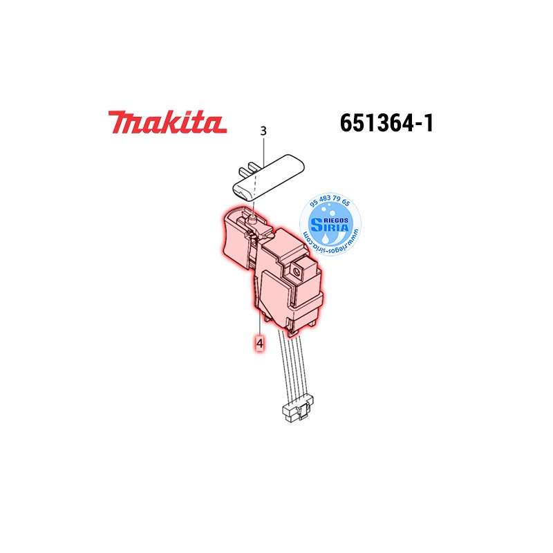 Interruptor TG573FSB-5 Original Makita 651364-1 651364-1
