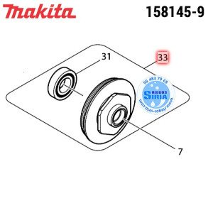 Culata para BTW250*** Original Makita 158145-9 158145-9