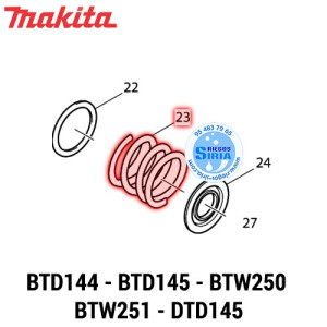 Muelle Compresión 25 Original BTD144 BTD145 BTW250 BTW251 DTD145 234082-2