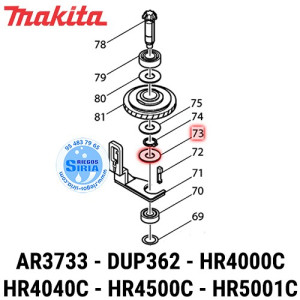 Arandela Plana 12 Original AR3733 DUP362 HR4000C HR4040C HR4500C HR5001C 253810-6