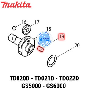 Bulón 5 TD020DSE Original GS5000 GS6000 TD020D TD021D TD022D 268161-4