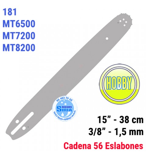 Espada Hobby 3/8" 1,5mm 38cm adap 181 MT6500 MT7200 MT8200 120082