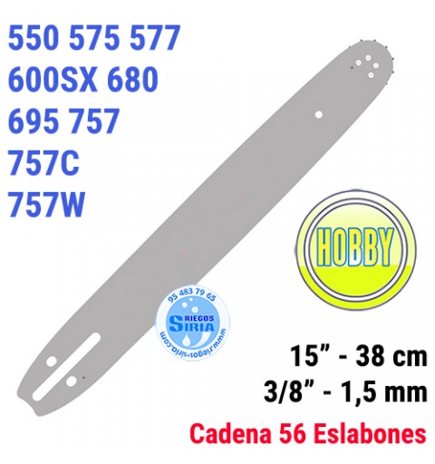 Espada Hobby 3/8" 1,5mm 38cm adap 550 575 577 600SX 680 695 757 120082