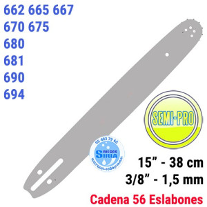 Espada SemiPro 3/8" 1,5mm 38cm adap 662 665 667 670 675 680 681 690 694 120089