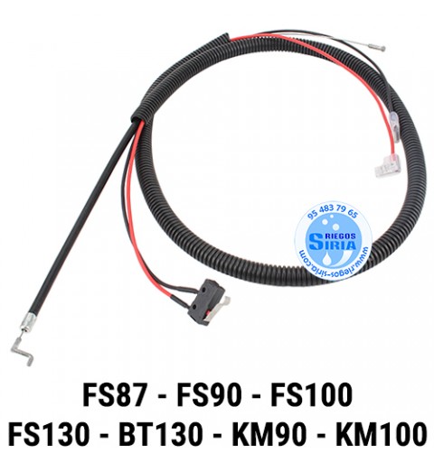 Cable Acelerador Completo compatible BT130 FS87 FS90 FS100 FS130 KM90 KM100 020780