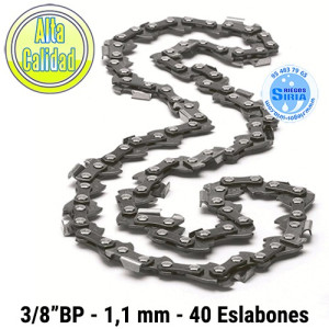 Cadena Motosierra 3/8" BP 1,1mm 40 Eslabones 120714