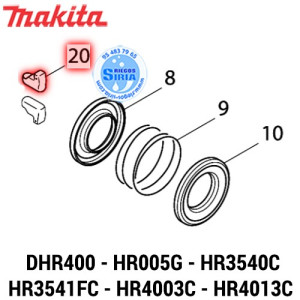 Cierre Herramienta Original DHR400 HR005G HR3540C HR3541FC HR4003C HR4013C 310257-8