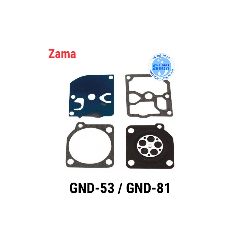 Kit Membranas Carburador compatible Zama GND53 GND81 020702