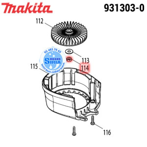 Tuerca M6 Original Makita 931303-0 931303-0