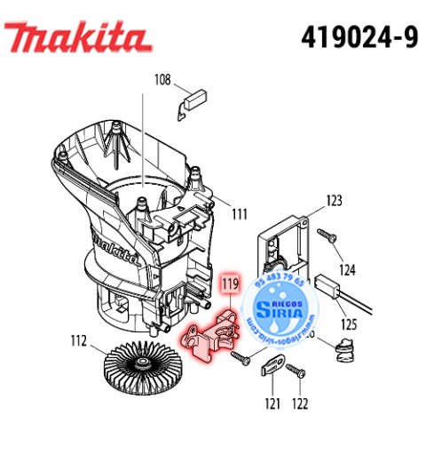 Alojamiento del Cable Original Makita 419024-9 419024-9