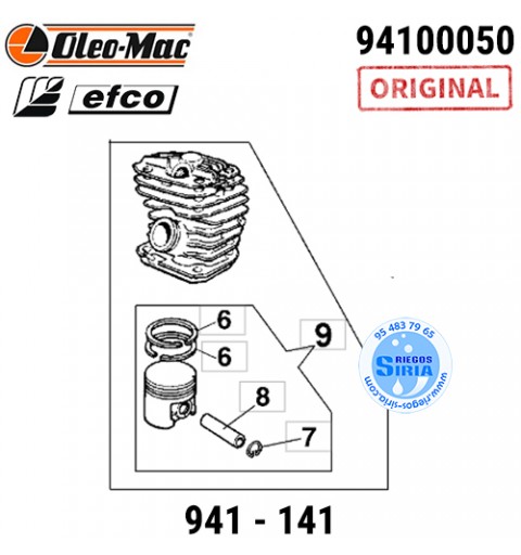 Cilindro Completo Original Oleo Mac 941 Efco 141 090056