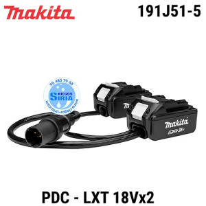 Set Adaptador Makita Mochila PDC a LXT 18Vx2 191J51-5