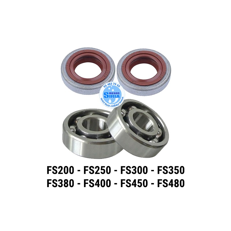 Rodamientos y Retenes Cigüeñal compatible FS200 FS250 FS300 FS350 FS380 FS400 FS450 FS480 020660