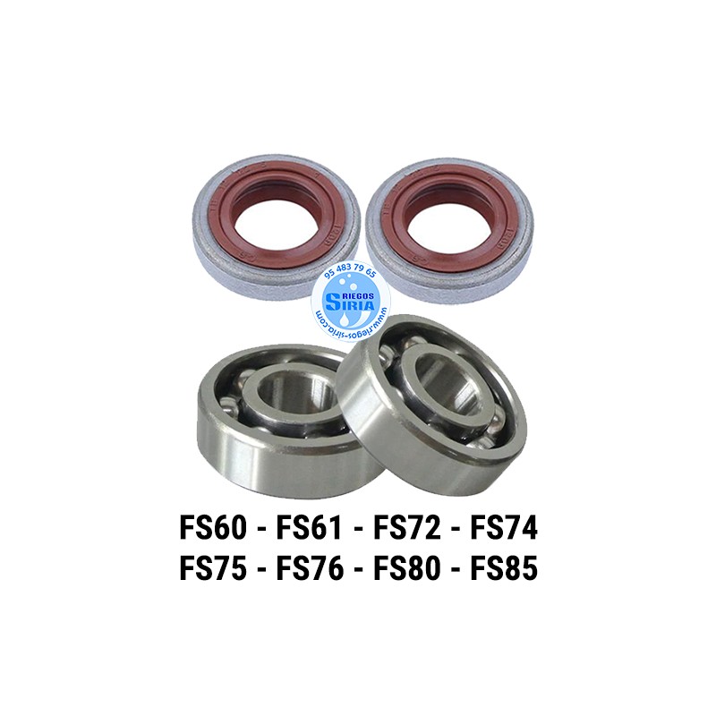 Rodamientos y Retenes Cigüeñal compatible FS60 FS61 FS72 FS74 FS75 FS76 FS80 FS85 020660