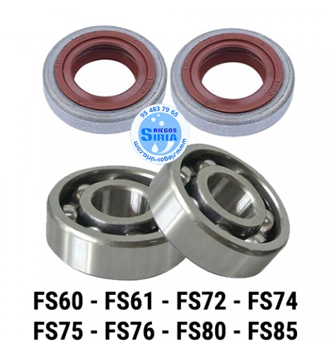 Rodamientos y Retenes Cigüeñal compatible FS60 FS61 FS72 FS74 FS75 FS76 FS80 FS85 020660