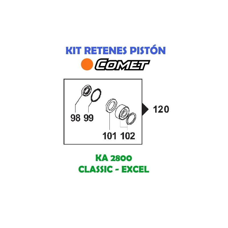 Kit Retenes Pistón KA 2800 5019 0682