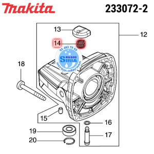 Muelle de Bloqueo 8 Original Makita 233072-2 233072-2