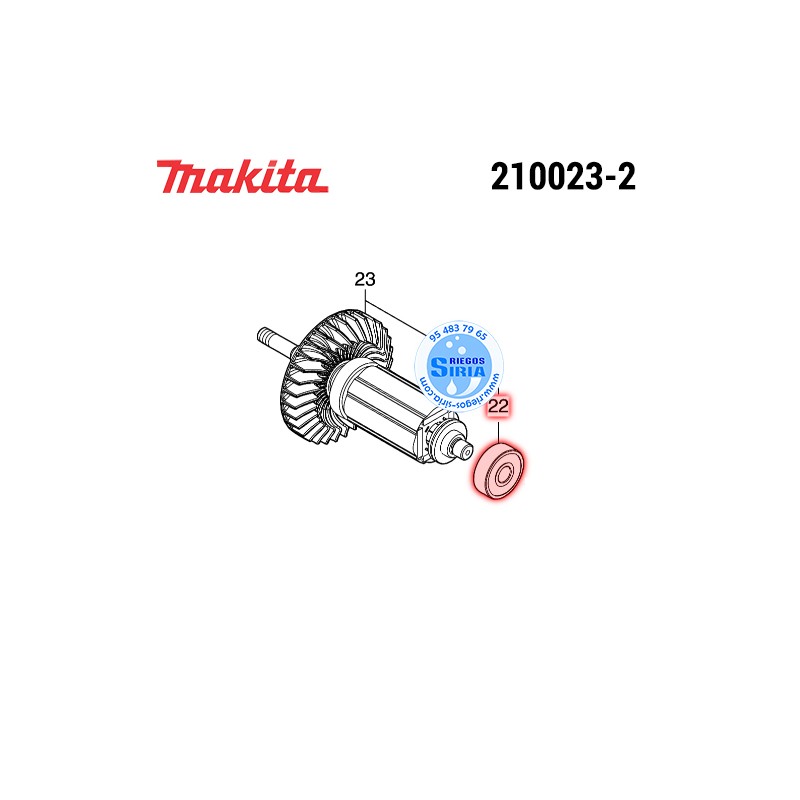 Rodamiento 627DDW Original Makita 210023-2 210023-2