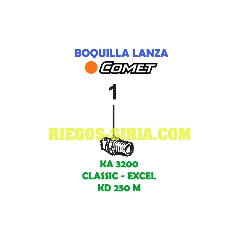Boquilla KA 3200 KD250M 3400 0400 / 3400 0709