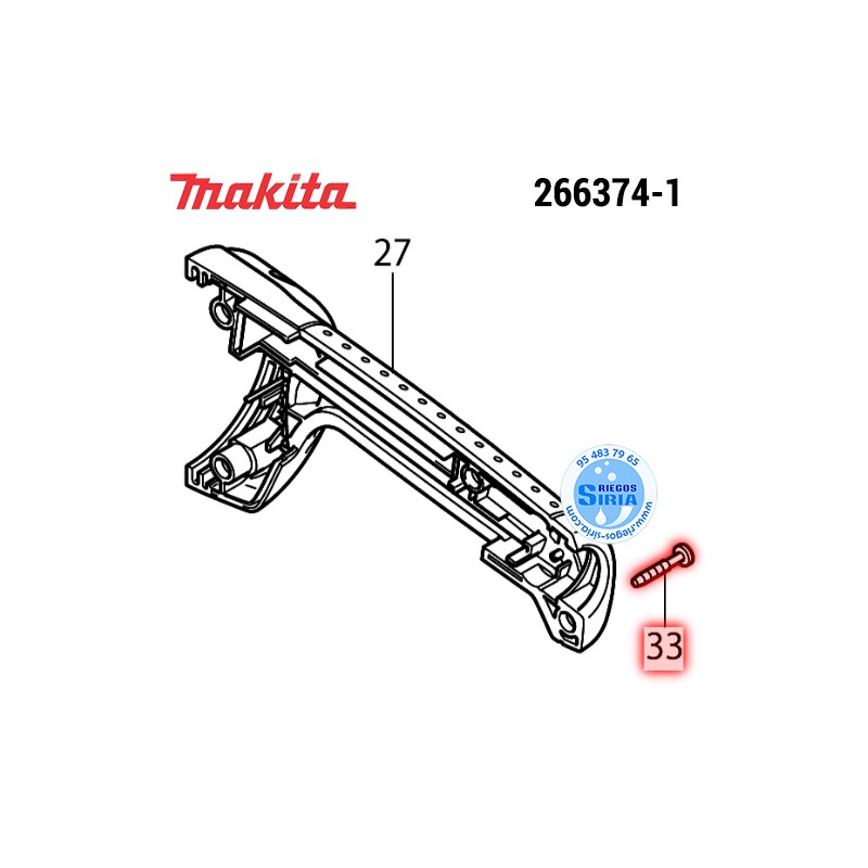 Tornillo M4x25 Original Makita 266374-1 266374-1