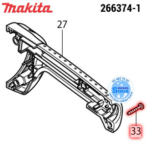 Tornillo M4x25 Original Makita 266374-1 266374-1