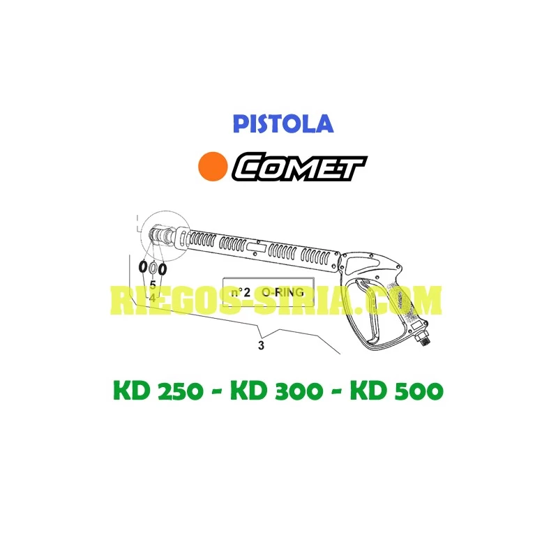 Kit Pistola 2 Anillos Comet KD250 KD300 KD500 2410 0114