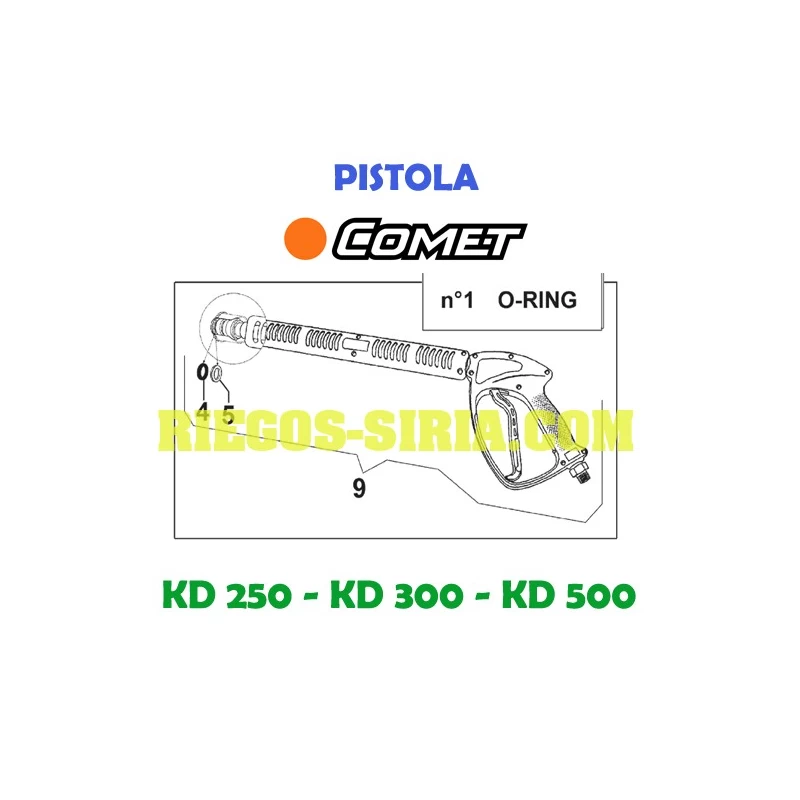 Kit Pistola 1 Anillo Comet KD250 KD300 KD500 2410 0112