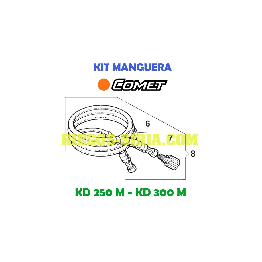 Kit Manguera Comet KD250M KD300M 3208 1050