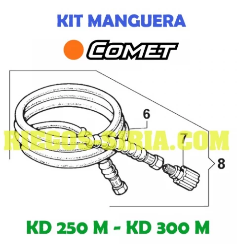 Kit Manguera Comet KD250M KD300M 3208 1050