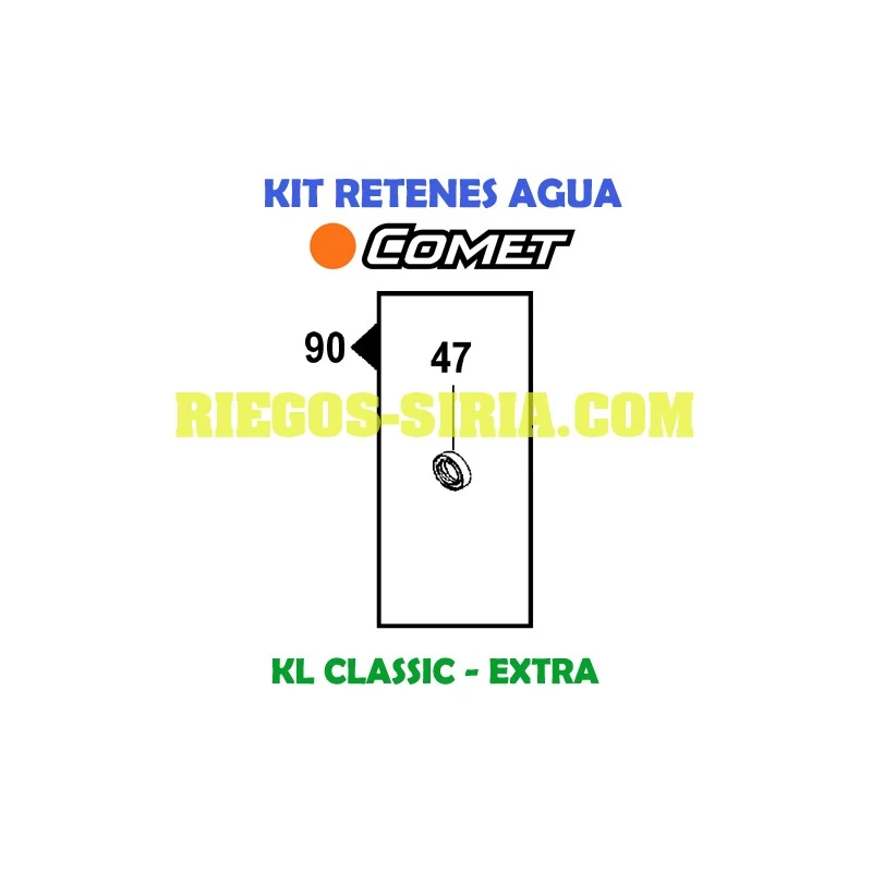 Kit Retenes Agua Comet KL 1200 1300 1400 1600 5019 0666