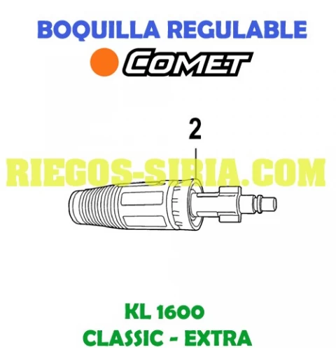 Boquilla regulable Comet KL 1600 3217 0254