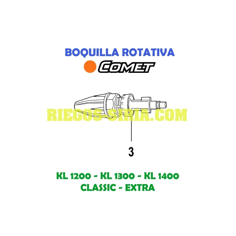 Boquilla rotativa Comet KL 1200 1300 1400 3217 0246