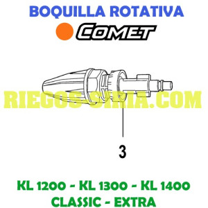 Boquilla rotativa Comet KL 1200 1300 1400 3217 0246