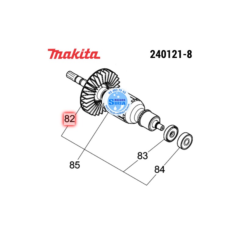 Ventilador 65 Original Makita 240121-8 240121-8