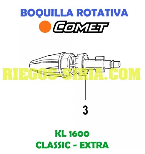Boquilla rotativa Comet KL 1600 3217 0248