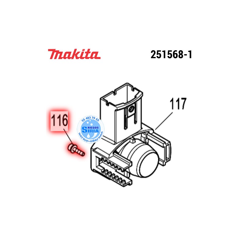 Tornillo 3x12 Original Makita 251568-1 251568-1