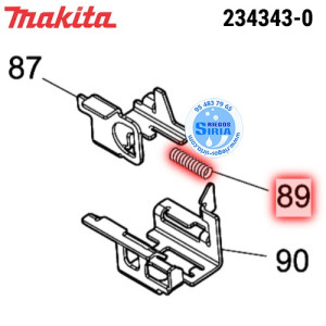 Muelle Compresión 5 Original Makita 234343-0 234343-0