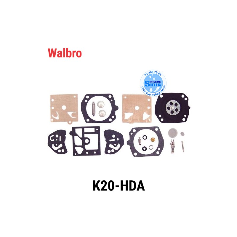 Kit Reparación Carburador Compatible Walbro K20 HDA 020595