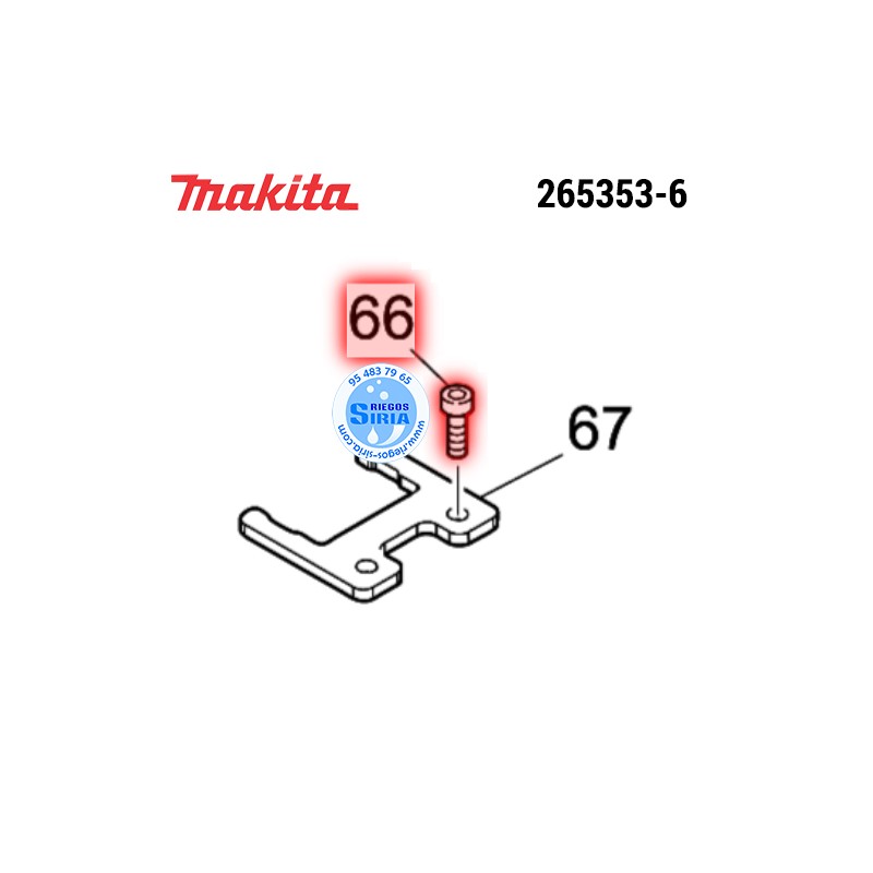 Tornillo Hex.M4x12 Original Makita 265353-6 265353-6