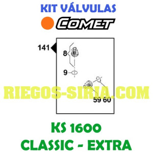 Kit Válvulas Comet KS 1600 5025 0010