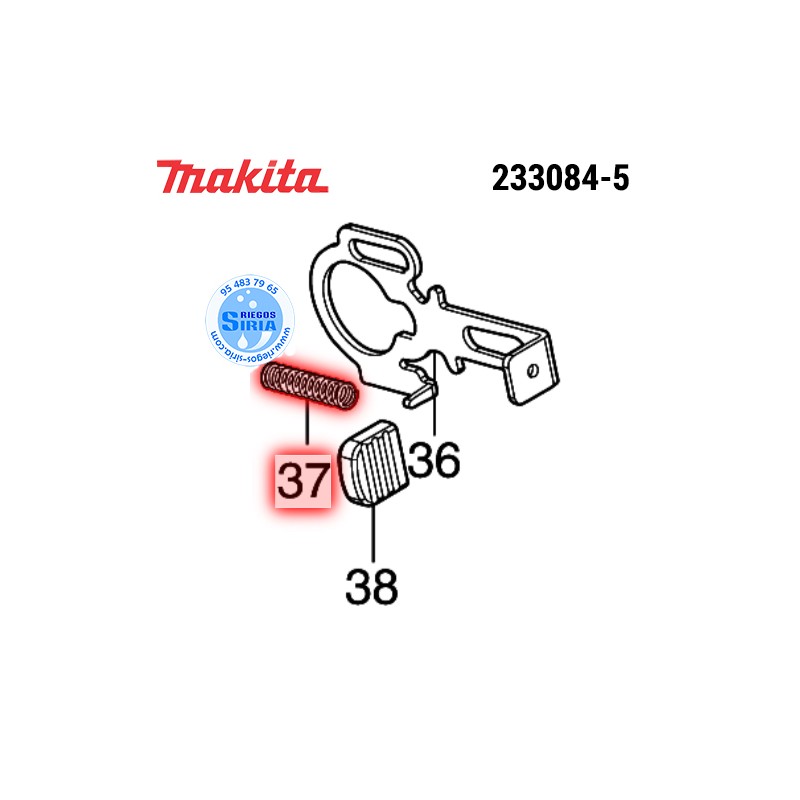 Muelle Compresión 6 Original Makita 233084-5 233084-5