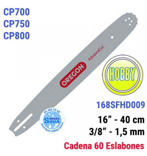 Espada Oregon 168SFHD009 3/8" 1,5mm 40cm Castor CP700 CP750 CP800 120642