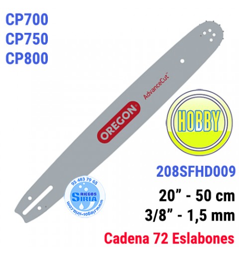 Espada Oregon 208SFHD009 3/8" 1,5mm 50cm Castor CP700 CP750 CP800 120644
