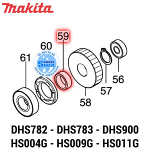 Anillo 17 Original DHS782 DHS783 DHS900 HS004G HS009G HS011G 257451-0