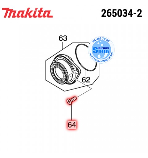 Tornillo PH-CP M5 Original Makita 265034-2 265034-2