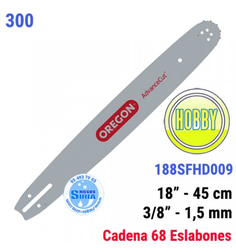 Espada Oregon 188SFHD009 3/8" 1,5mm 45cm Mc Culloch 300 120643