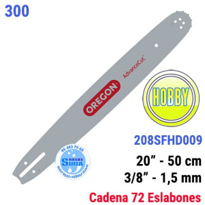 Espada Oregon 208SFHD009 3/8" 1,5mm 50cm Mc Culloch 300 120644