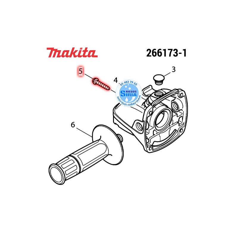 Tornillo M5x30 Original Makita 266173-1 266173-1