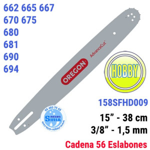 Espada Oregon 158SFHD009 3/8" 1,5mm 38cm Solo 662 665 667 670 675 680 681 690 694 120641